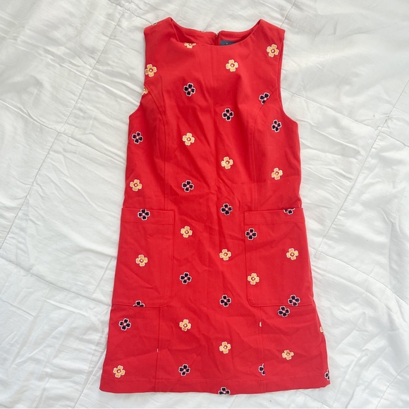 NEW Modern Floral Mini Red Dress - Picture 1 of 13
